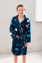 Cargar imagen en el visor de la galería, bata supersoft, bata, bata de descanso, bata microfibra, bata calida, bata invierno, bata de lujo, bata infantil, bata para niños