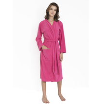 Cargar imagen en el visor de la galería, Bata de baño microfibra dama Rosa