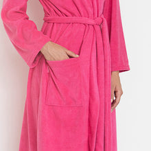 Cargar imagen en el visor de la galería, Bata de baño microfibra dama Rosa