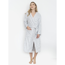 Cargar imagen en el visor de la galería, Bata descanso supersoft de microfibra Silver